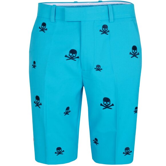 G/FORE Men's Bluebird Golf Shorts Size 30 Skull & T's AOP Embroidery NWT - Picture 1 of 11